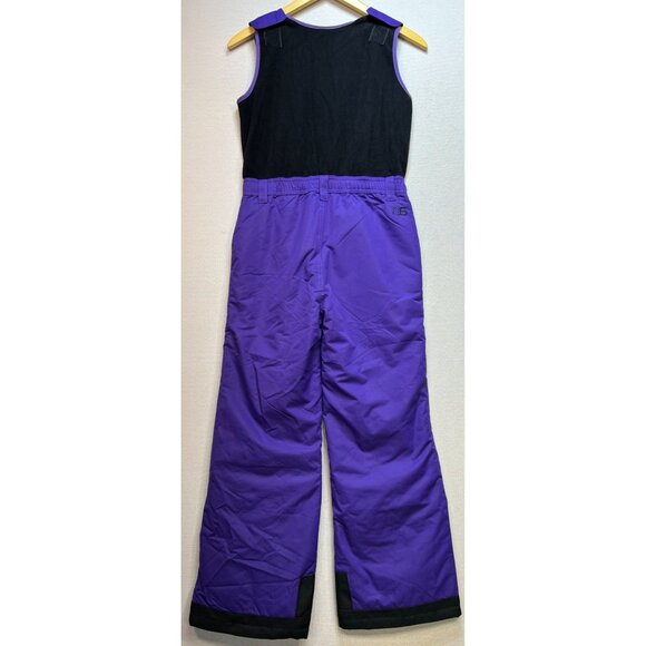 Arctix Kids Limitless Fleece Top Bib Overalls Size Medium Purple Black Zipper - Picture 2 of 12